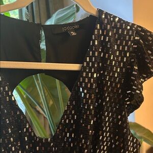 19 Cooper Black and Silver Backless Dress